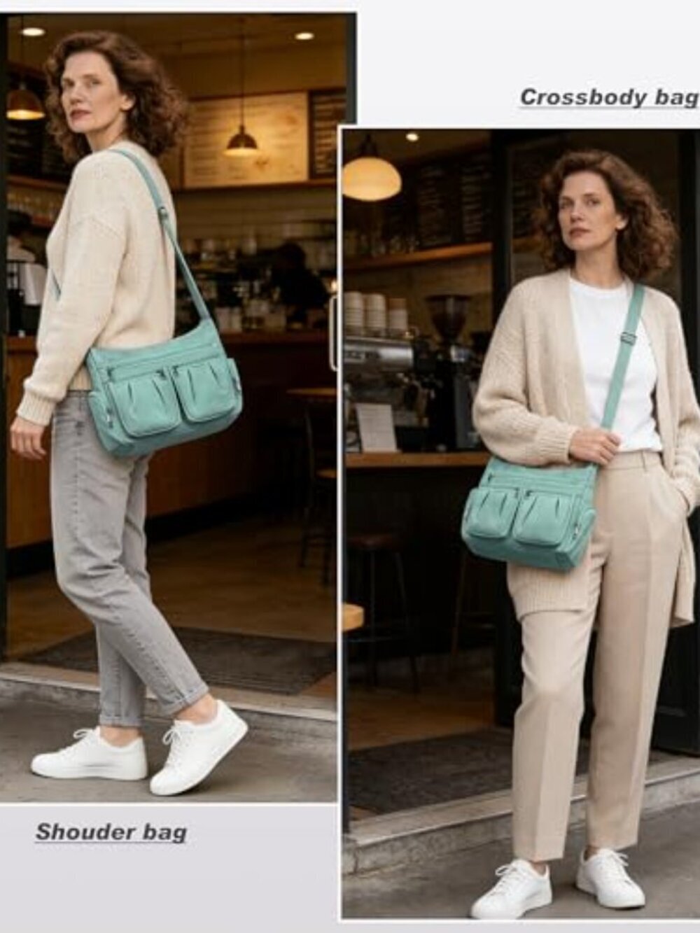 ๐ Crossbody Bag for Women Nylon Shoulder Bag Women Water Resistant Anti Theft - Picture 2 of 7